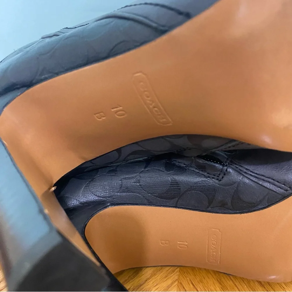 Coach‎ Hanni Leather Black Booties Heeled Sz 10 Read Description Please - Picture 10 of 15
